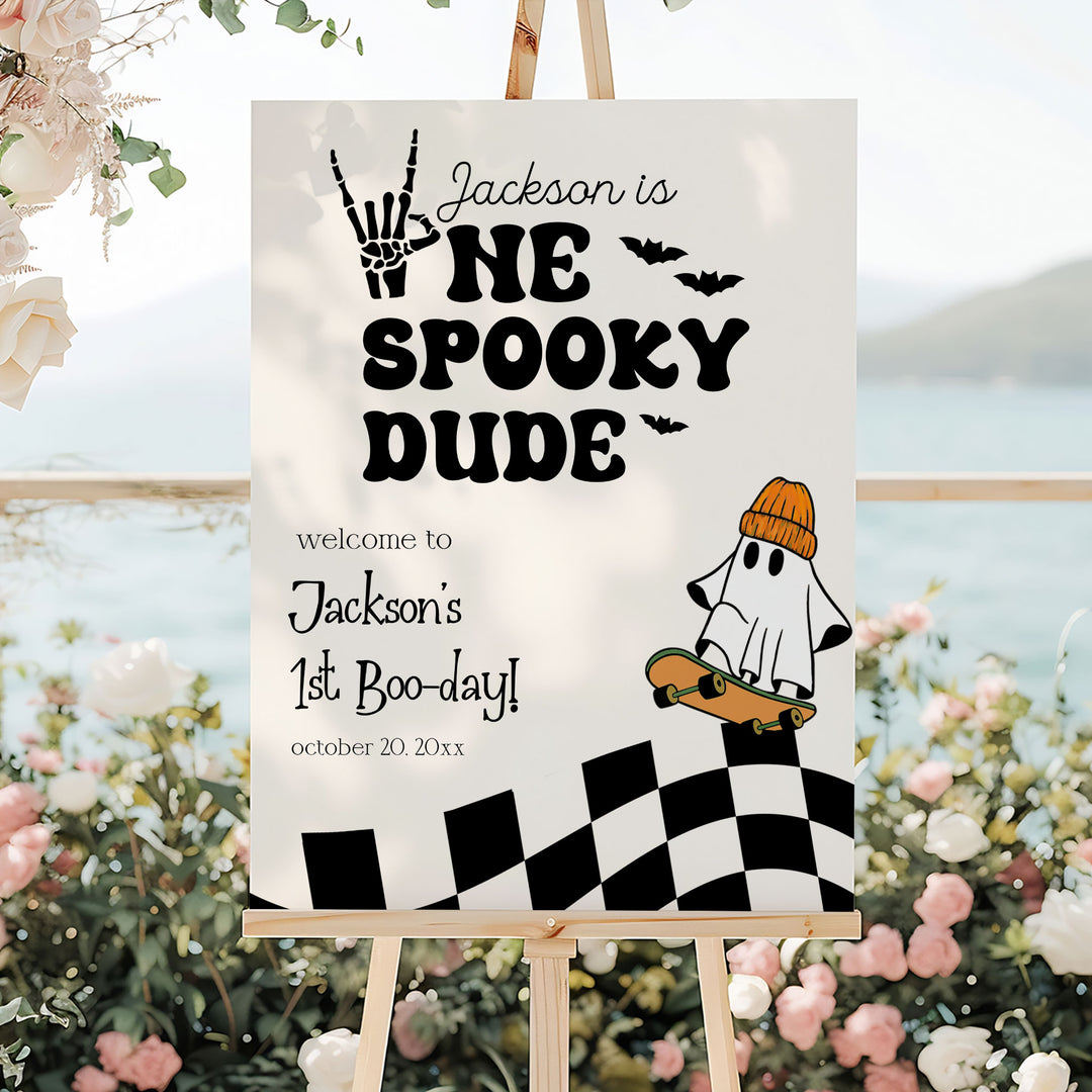 One Spooky Dude Welcome Sign