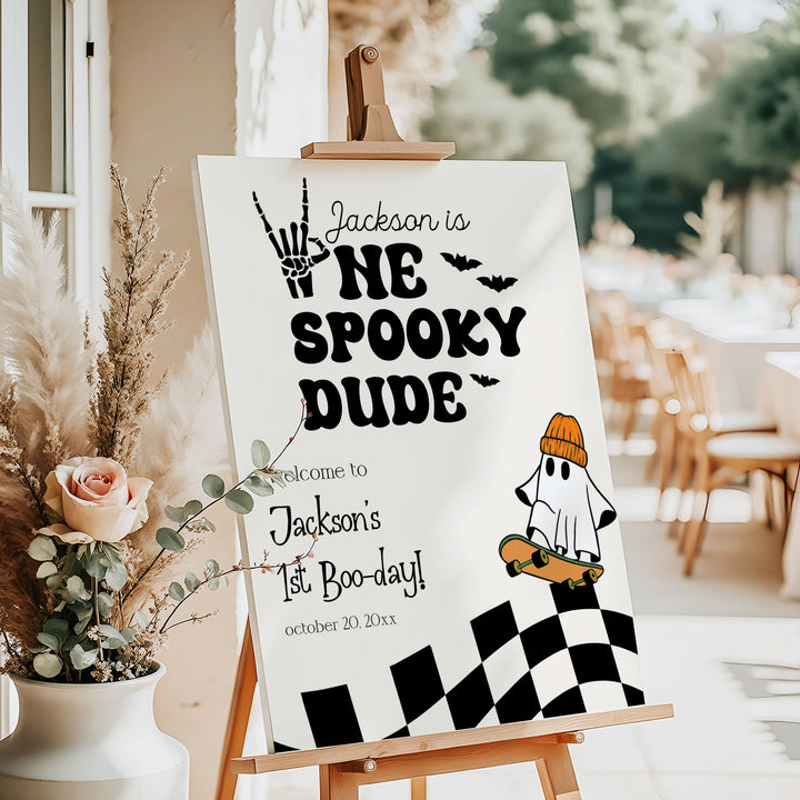 One Spooky Dude Welcome Sign