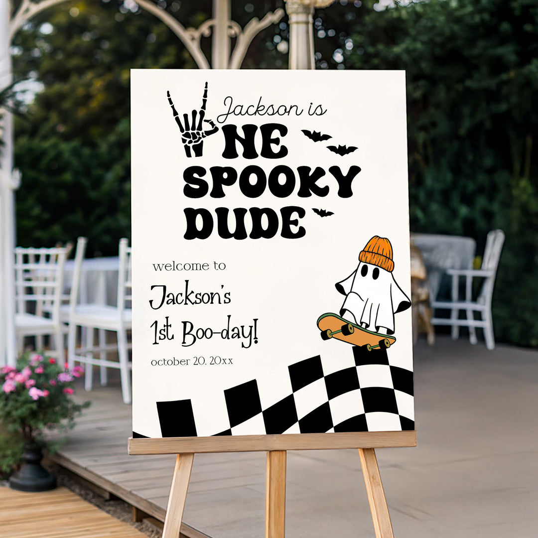 One Spooky Dude Welcome Sign