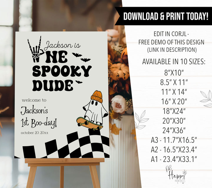 One Spooky Dude Welcome Sign