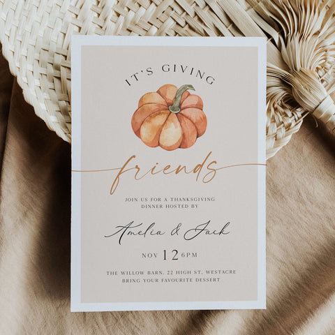 It's Giving Friends Modern Invitation