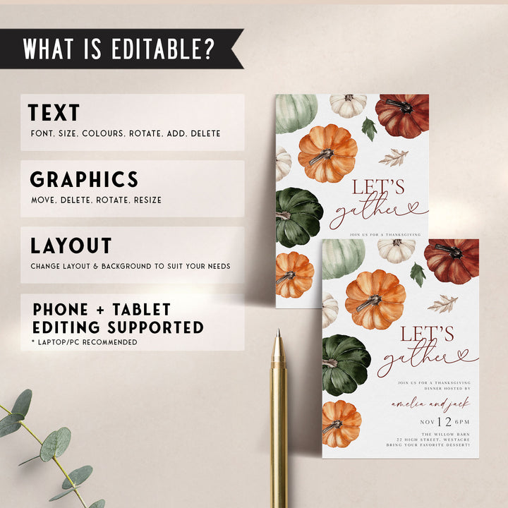 Pumpkin Harvest Invitation