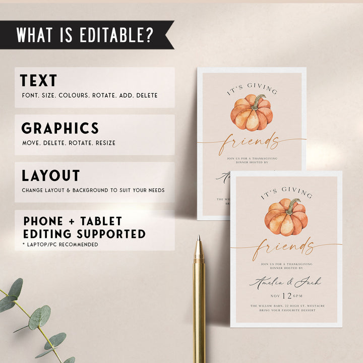 It's Giving Friends Modern Invitation