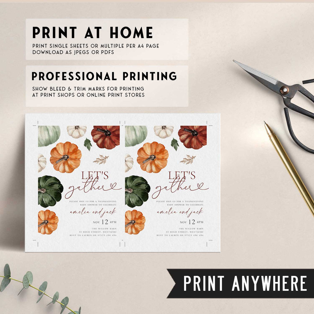 Pumpkin Harvest Invitation