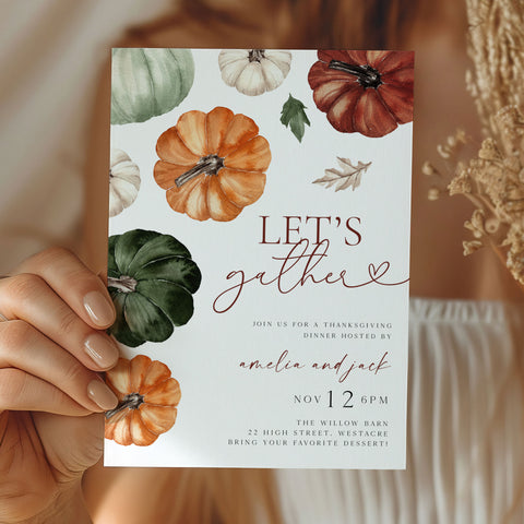 Pumpkin Harvest Invitation