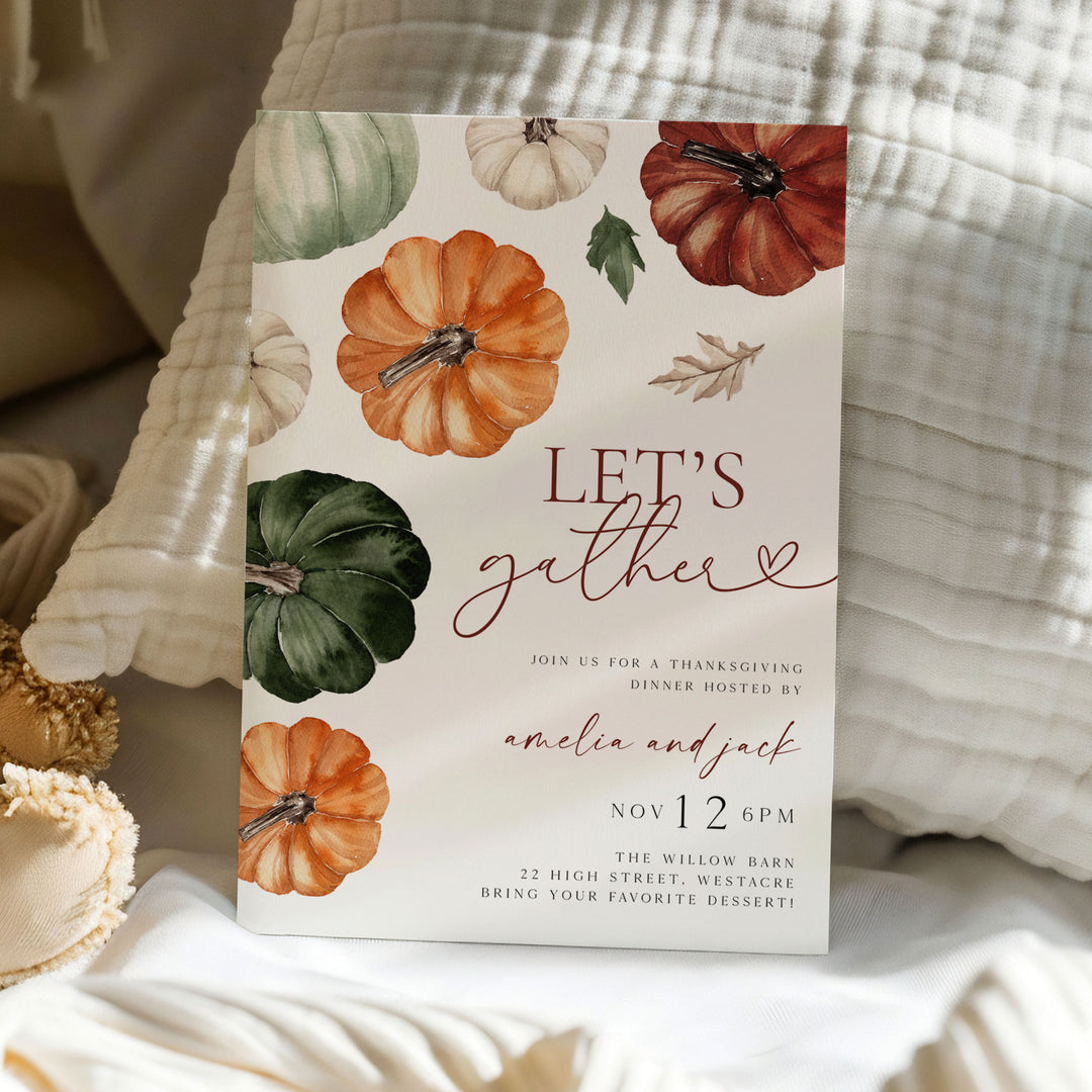 Pumpkin Harvest Invitation