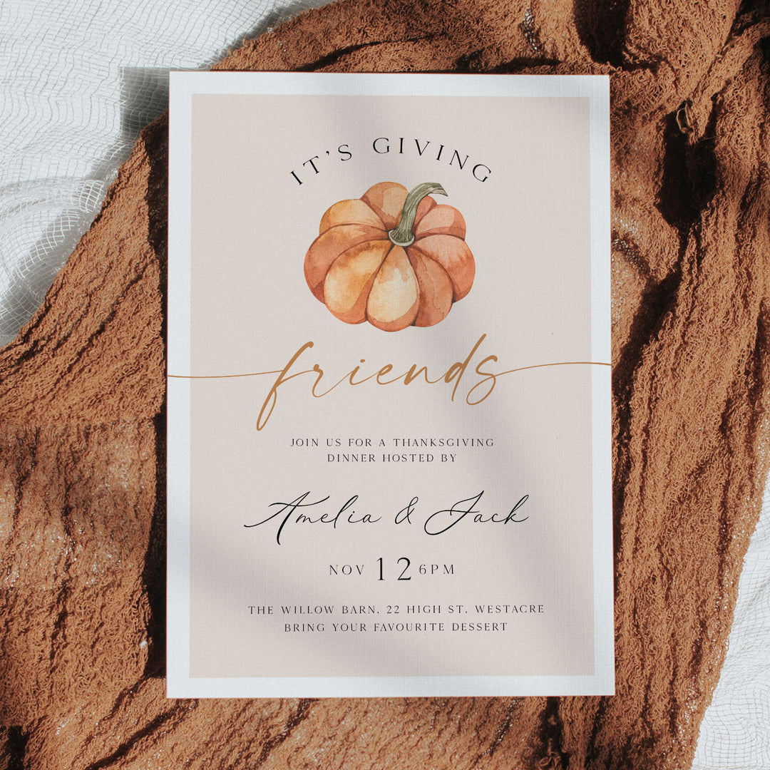 It's Giving Friends Modern Invitation