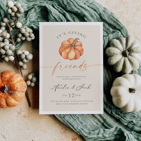 It's Giving Friends Modern Invitation