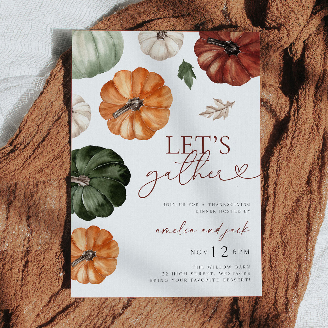 Pumpkin Harvest Invitation