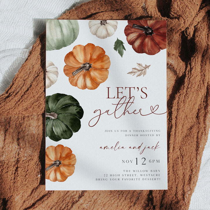 Pumpkin Harvest Invitation
