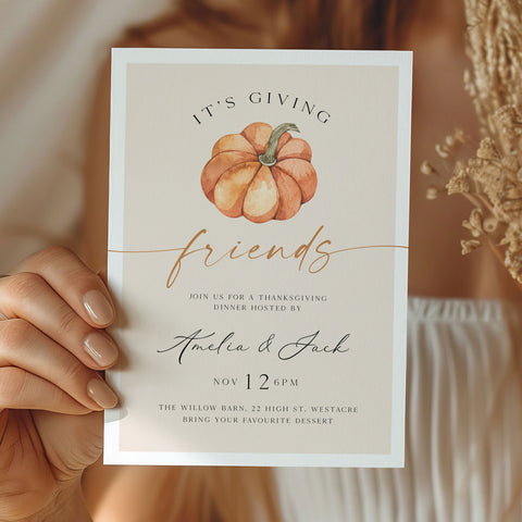 It's Giving Friends Modern Invitation