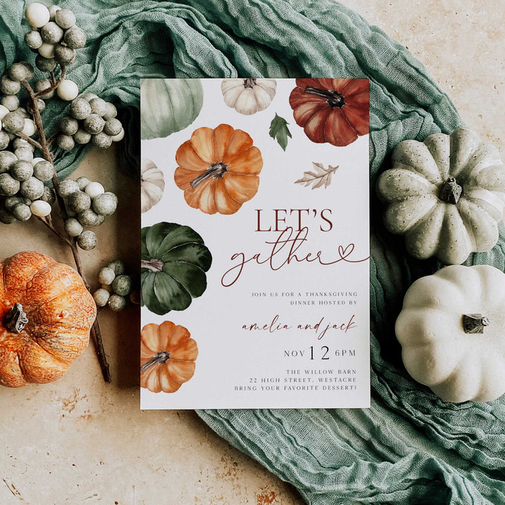 Pumpkin Harvest Invitation