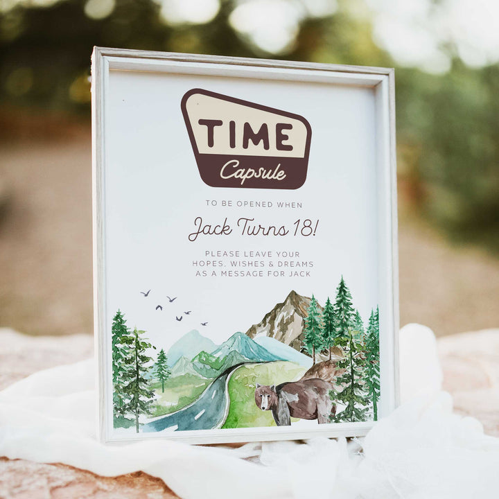 One Happy Camper Time Capsule Watercolor