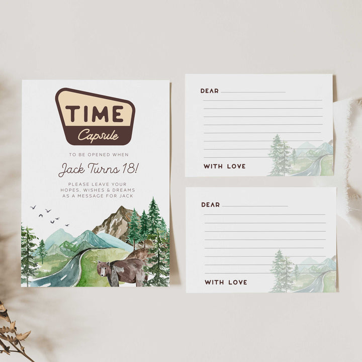 One Happy Camper Time Capsule Watercolor