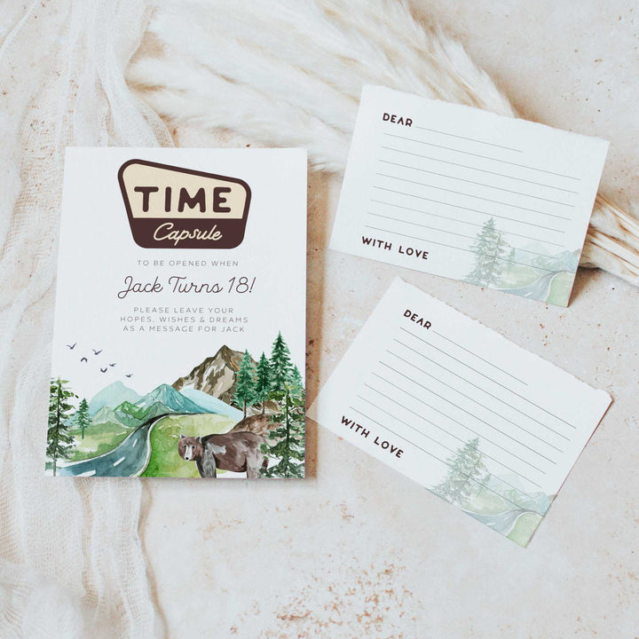 One Happy Camper Time Capsule Watercolor