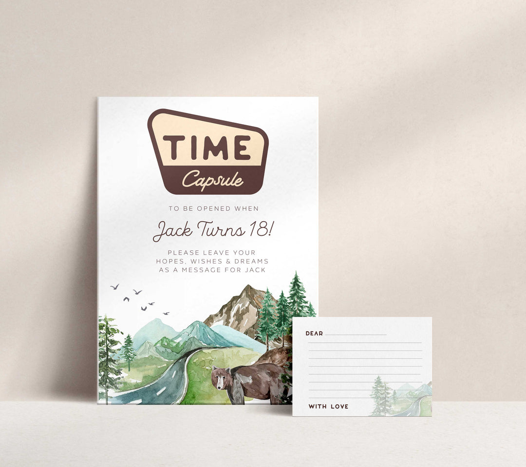 One Happy Camper Time Capsule Watercolor