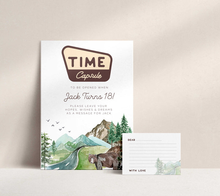 One Happy Camper Time Capsule Watercolor