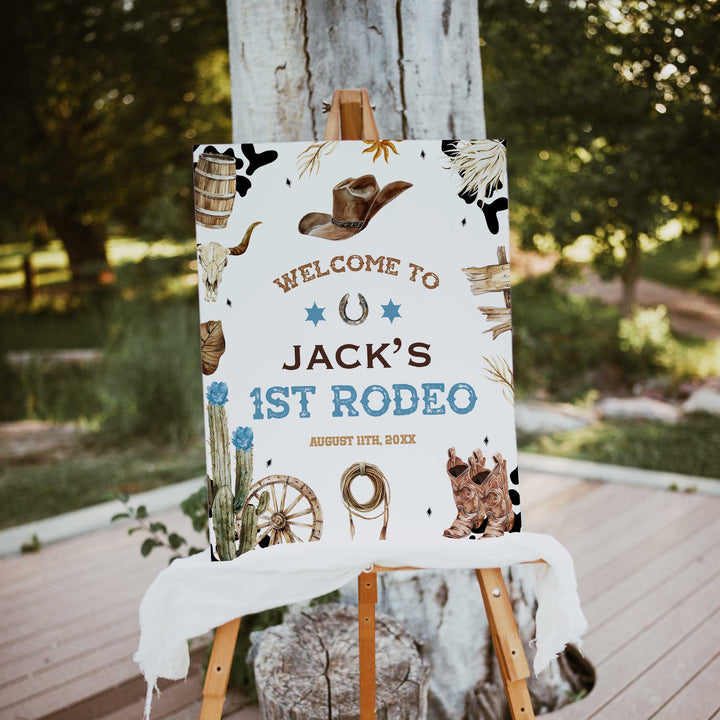 First Rodeo Birthday Welcome Sign