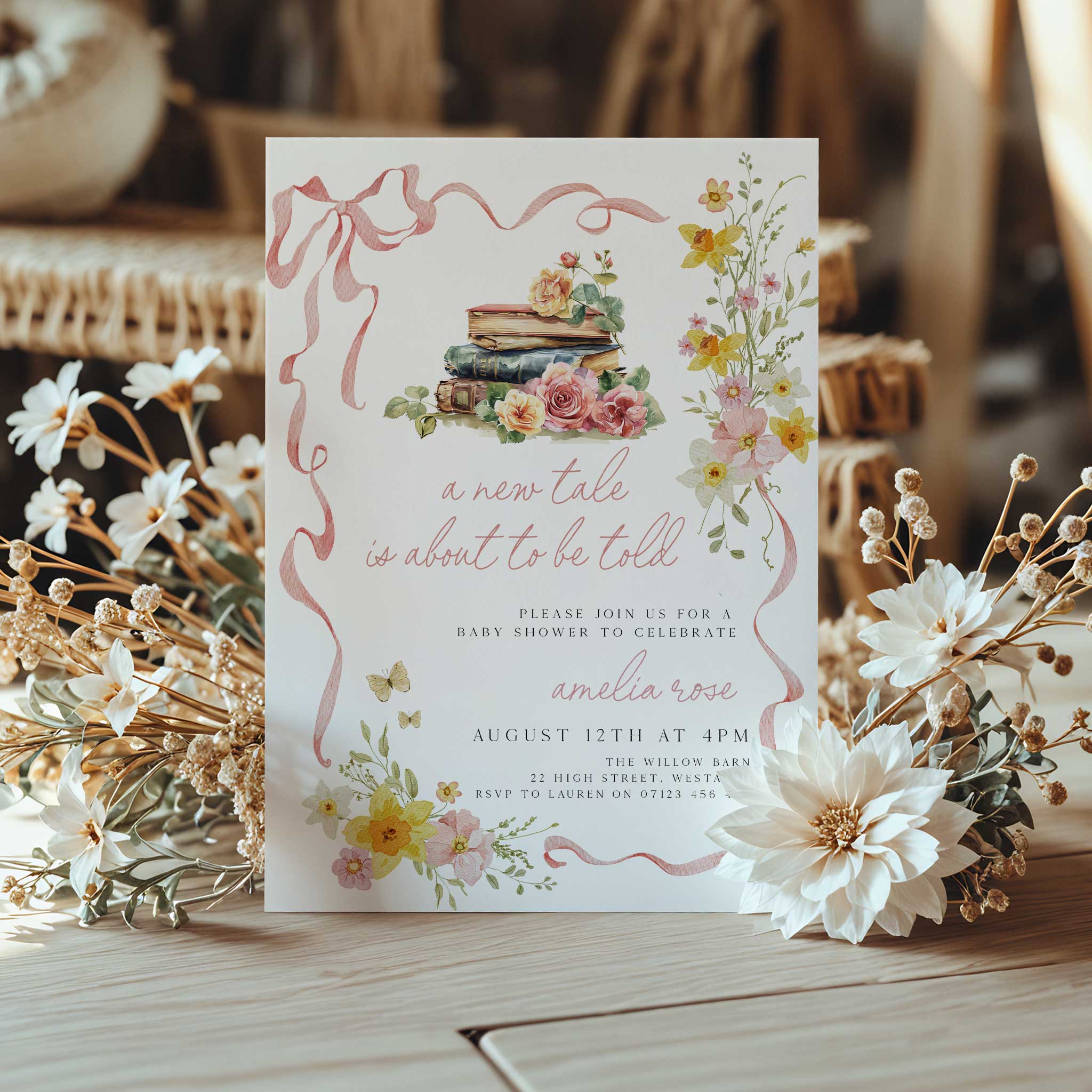 New Chapter Invitation Editable Template – OhHappyPrintables