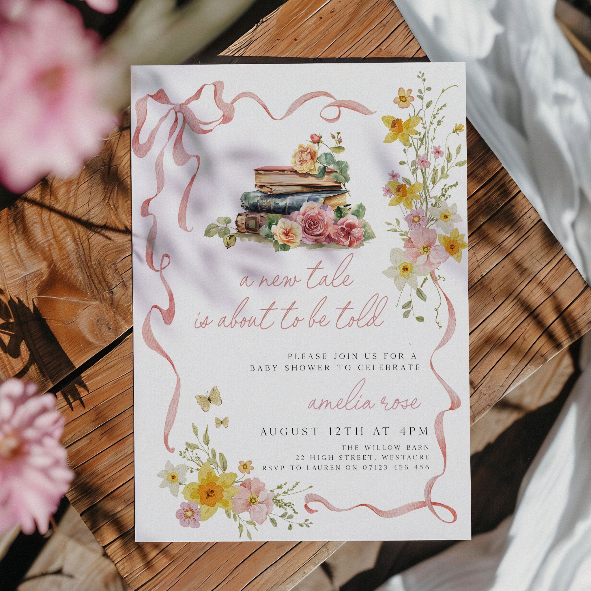 New Chapter Invitation Editable Template – OhHappyPrintables