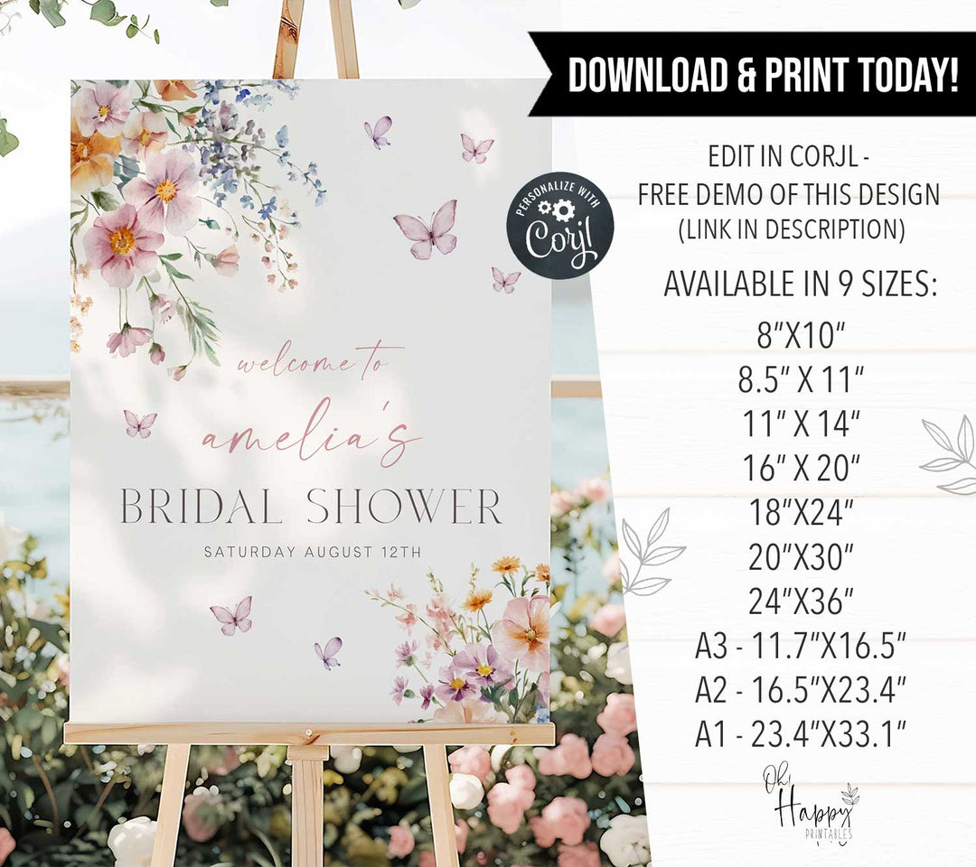 Love In Bloom Welcome Sign