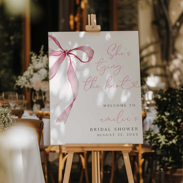 She's Tying the Knot Bridal Shower Welcome Signs