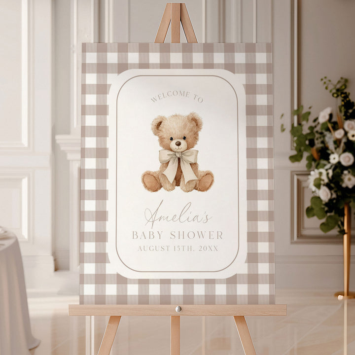 We Can Bearly Wait Neutral Welcome Sign