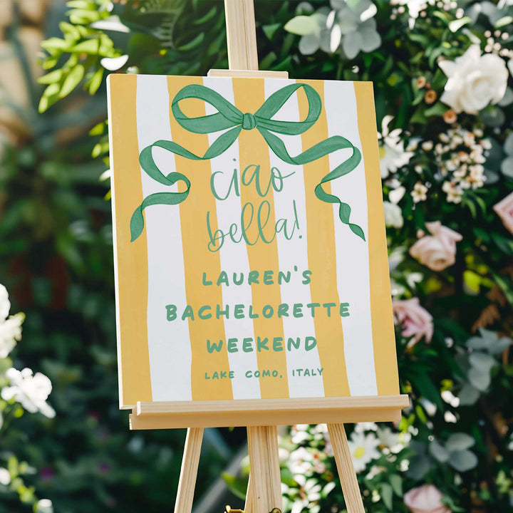 Italian Yellow Bridal Shower Welcome Sign