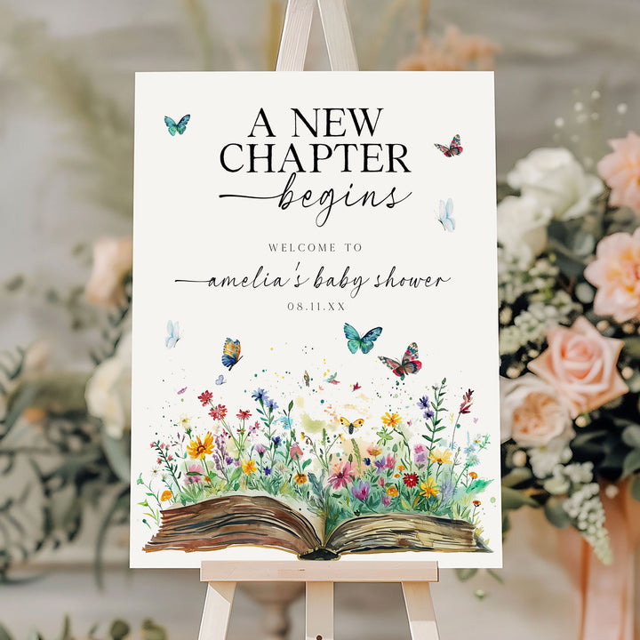 Open Book New Chapter Welcome Sign