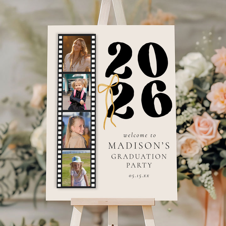 Film Strip Graduation Welcome Sign Template
