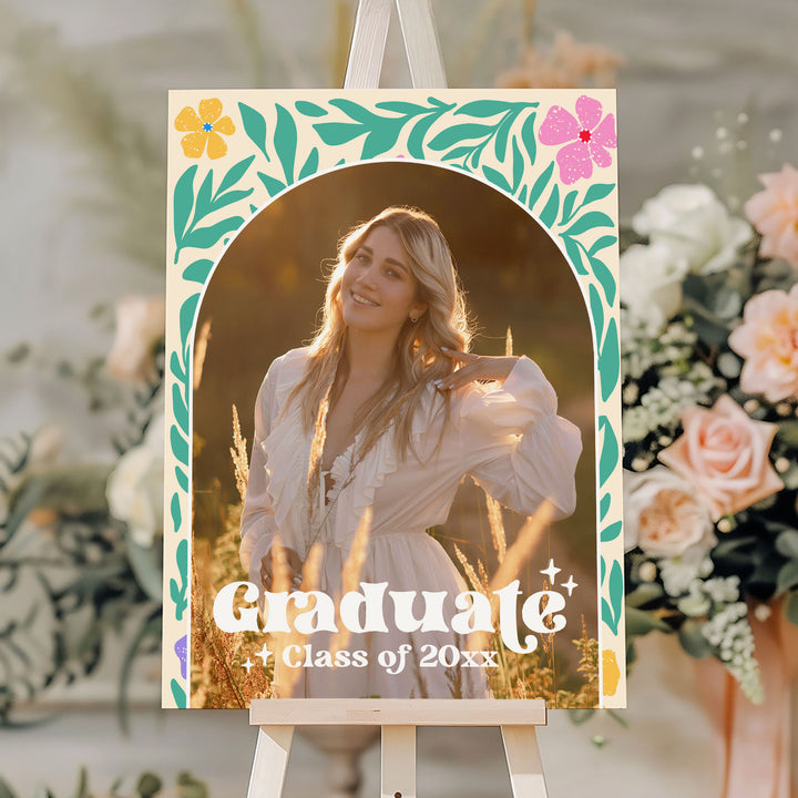 Boho Graduation Welcome Sign Template
