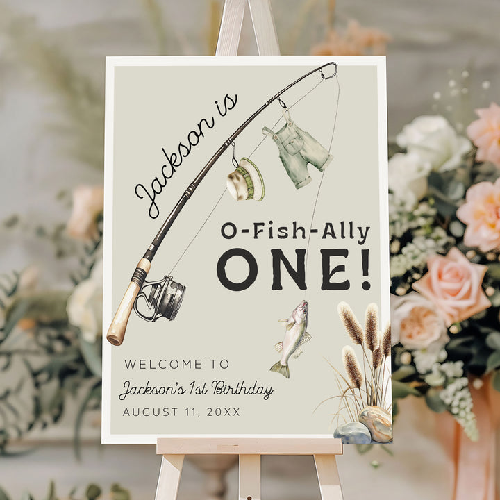 O-Fish-Ally One Rod Welcome Sign