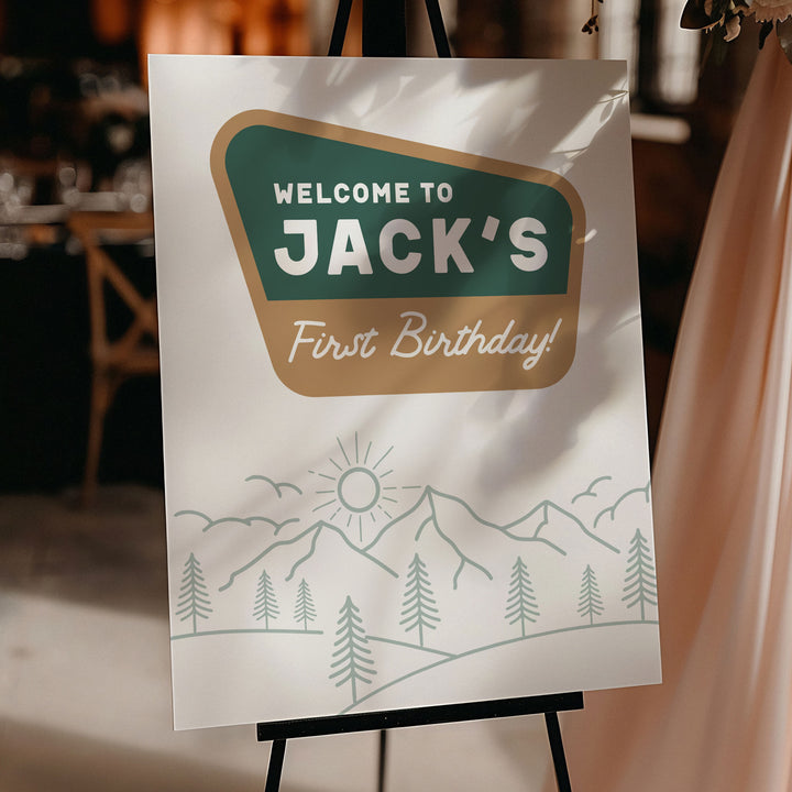 One Happy Camper Welcome Sign