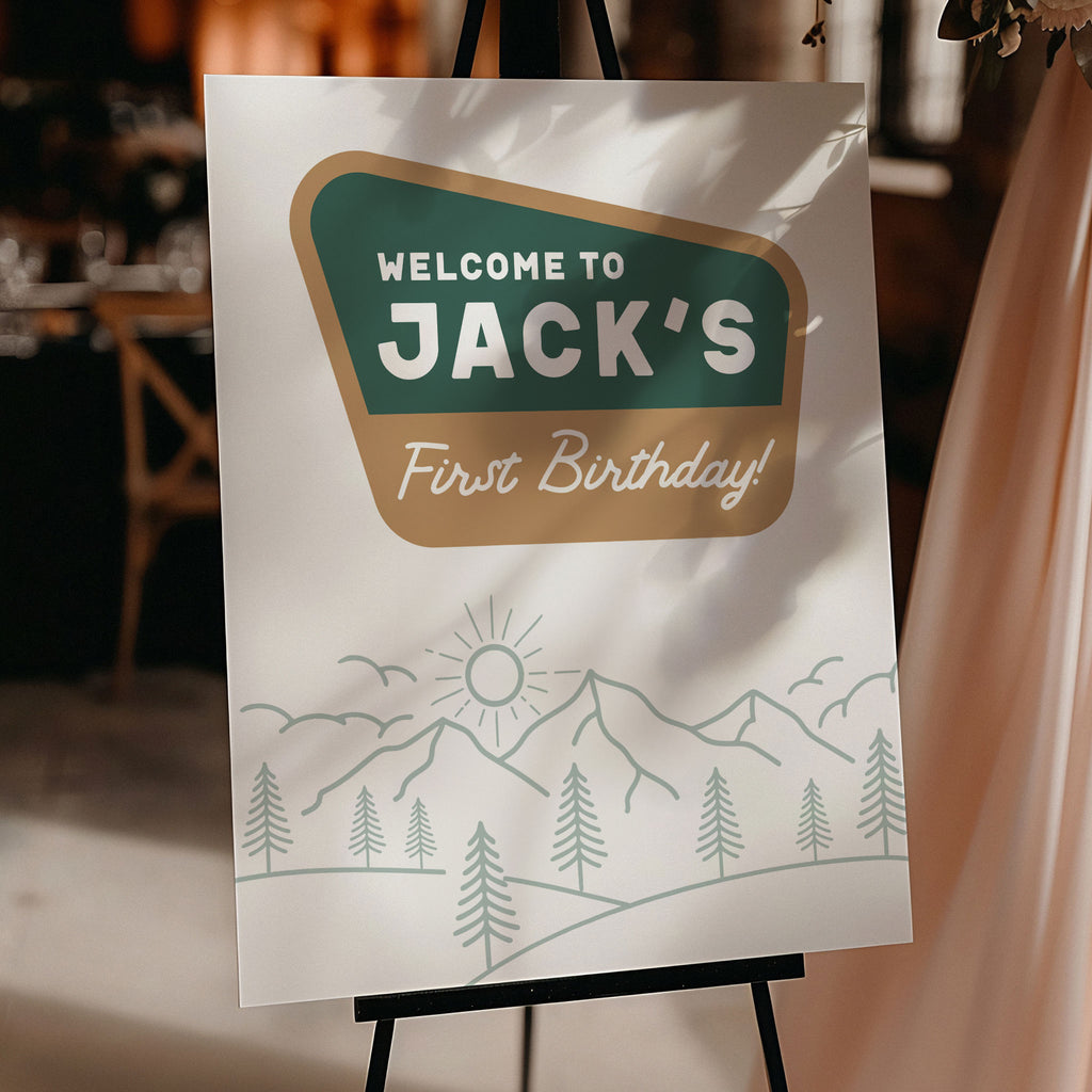 One Happy Camper Editable Welcome Sign Template – OhHappyPrintables