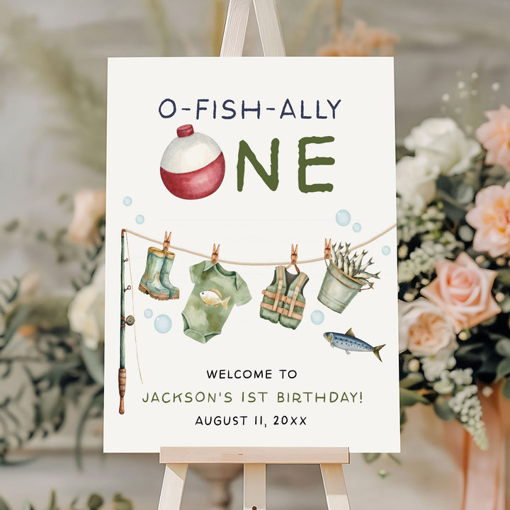 O-Fish-Ally One Fishing Line Welcome Sign