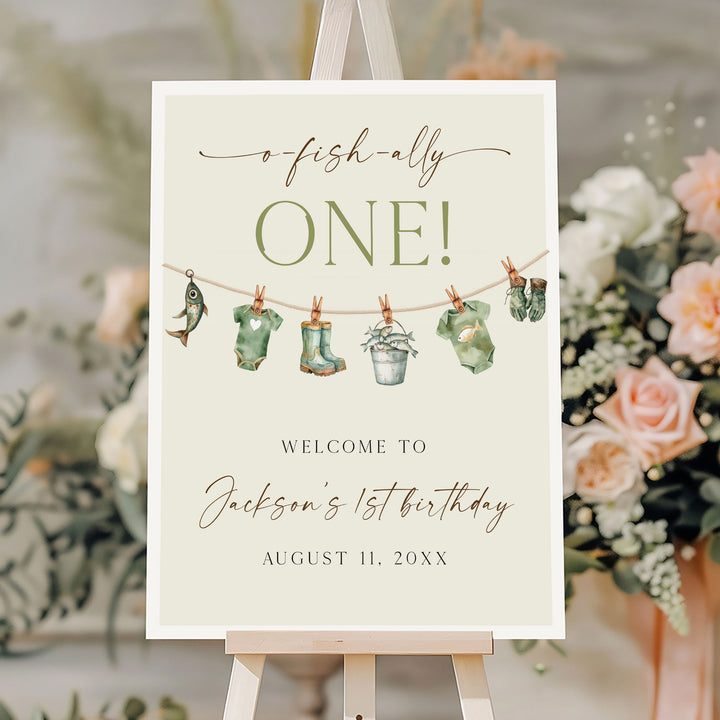 O-Fish-Ally One Clothes Line Welcome Sign