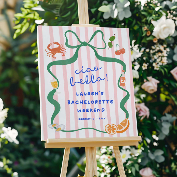 Ciao Bella Bridal Shower Welcome Sign