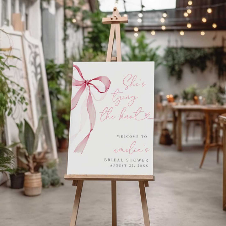 She's Tying the Knot Bridal Shower Welcome Signs