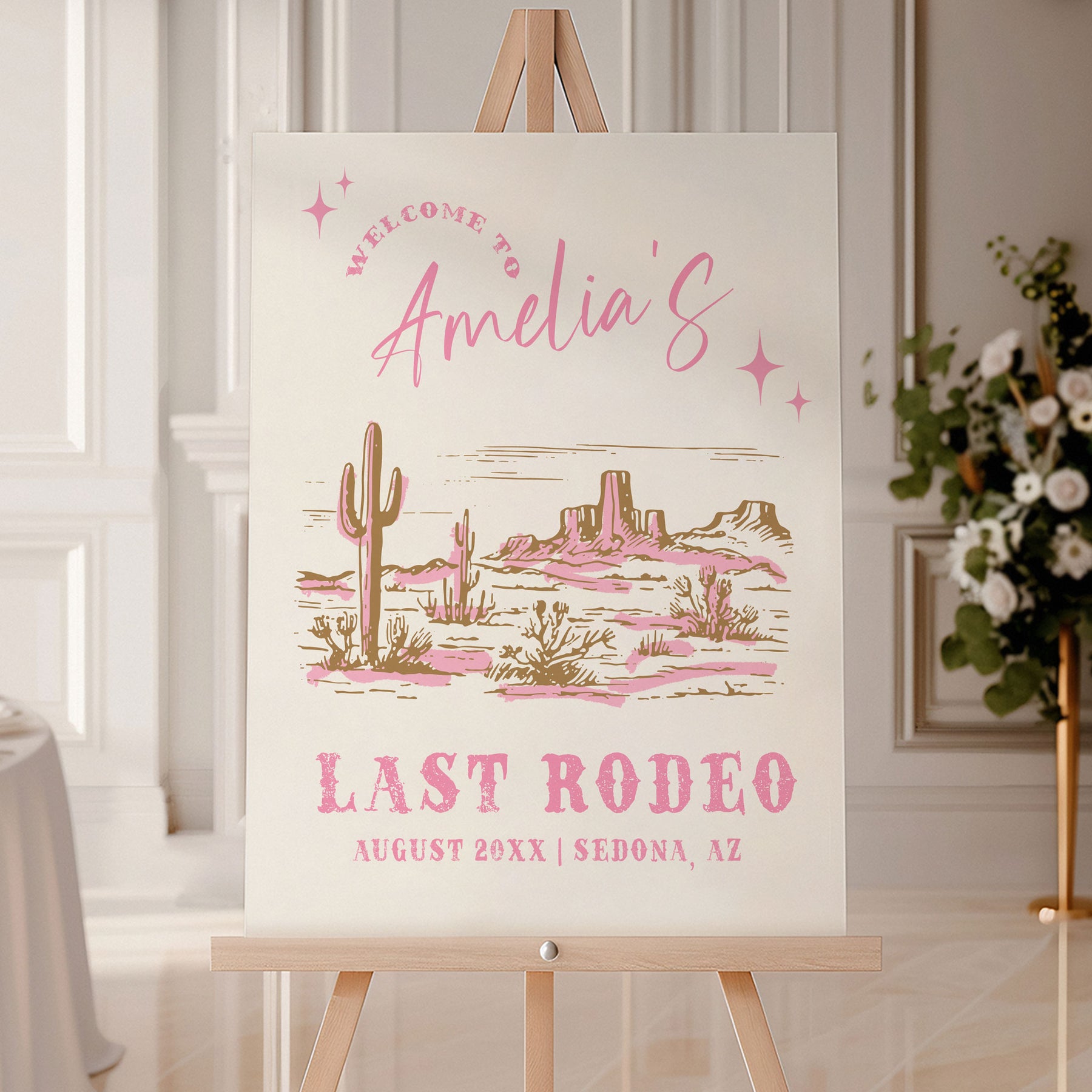 Her Last Rodeo Welcome Sign Editable Template – OhHappyPrintables