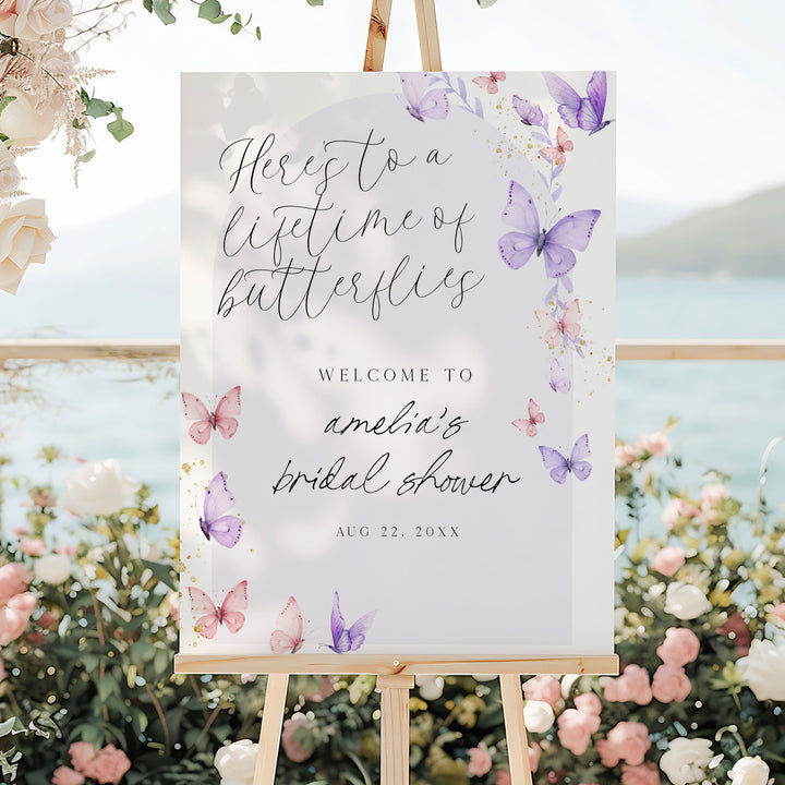 Lifetime Of Butterflies Welcome Sign