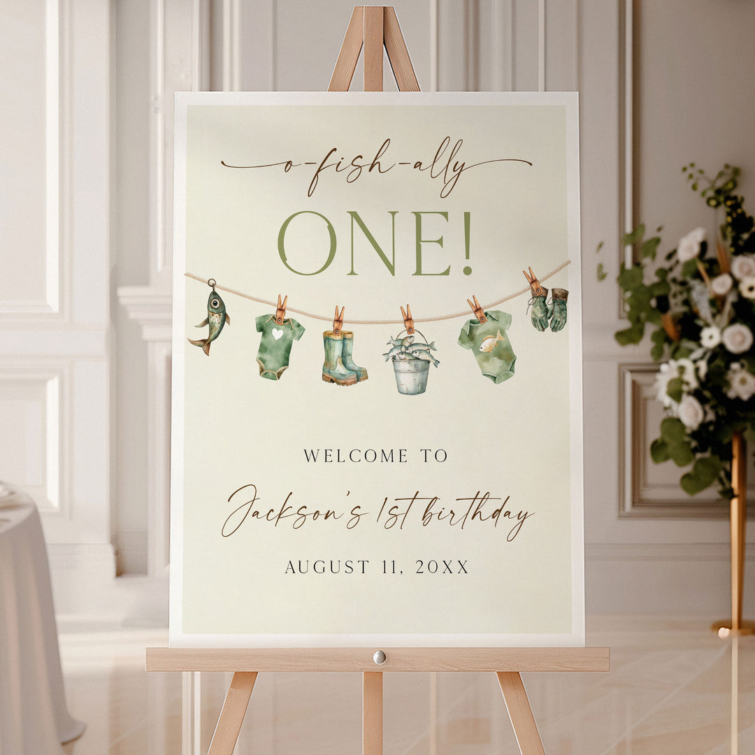 O-Fish-Ally One Clothes Line Welcome Sign