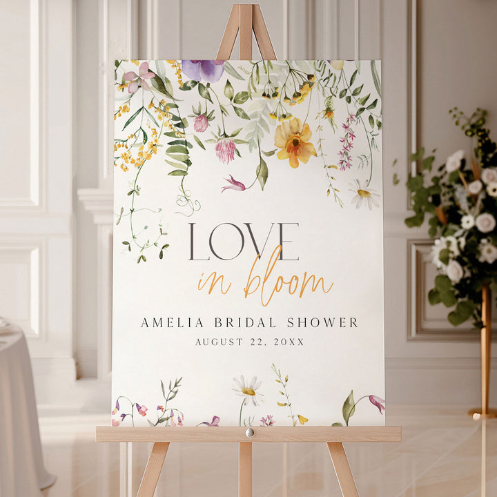 Yellow Love In Bloom Welcome Sign
