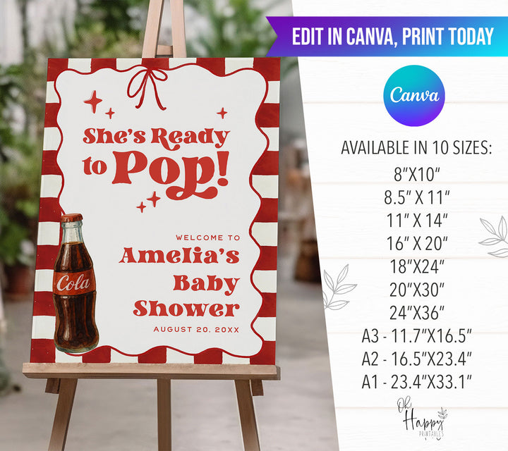 Ready To Pop Welcome Sign