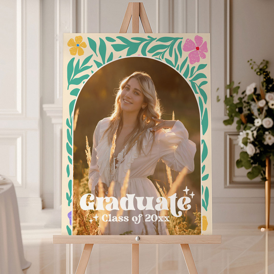 Boho Graduation Welcome Sign Template