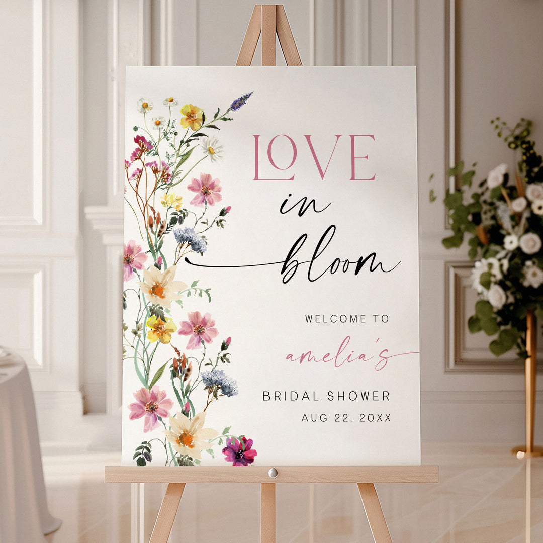 Wildflower Bloom Welcome Sign