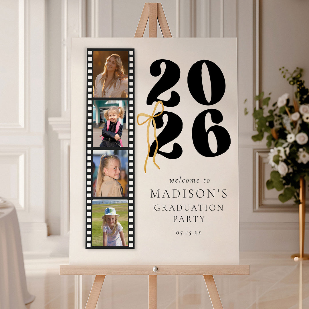 Film Strip Graduation Welcome Sign Template