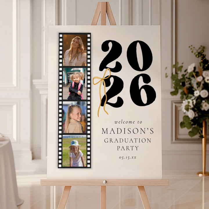 Film Strip Graduation Welcome Sign Template