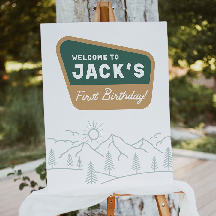 One Happy Camper Welcome Sign