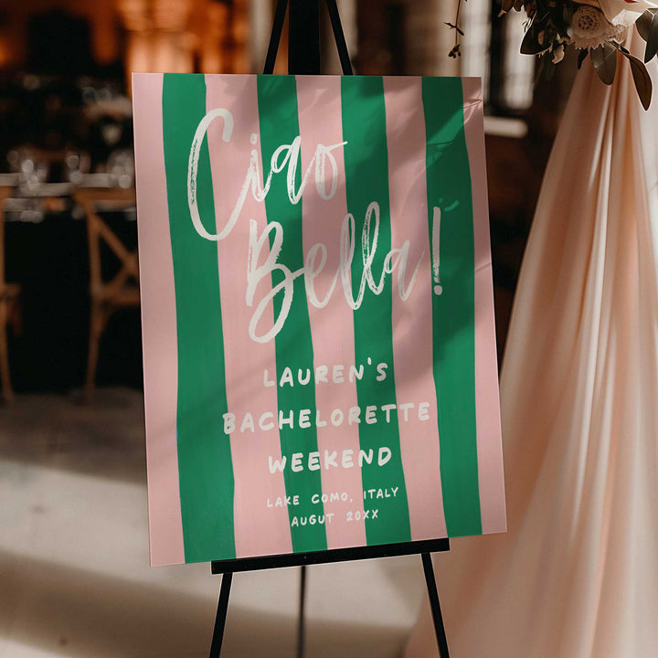 Italian Summer Bachelorette Welcome Sign