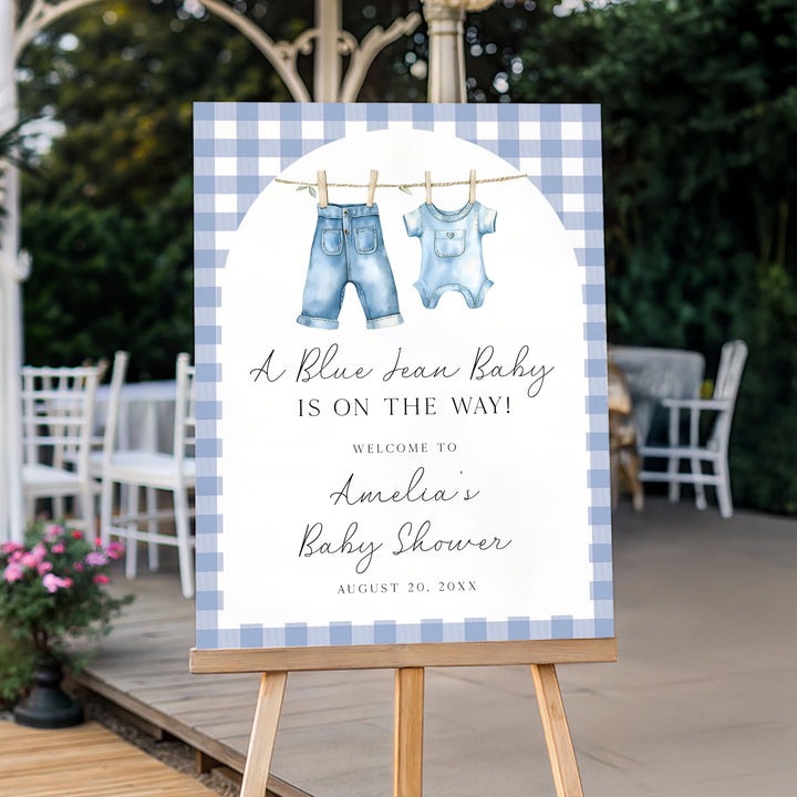 Blue Jean Baby Arch Welcome Sign